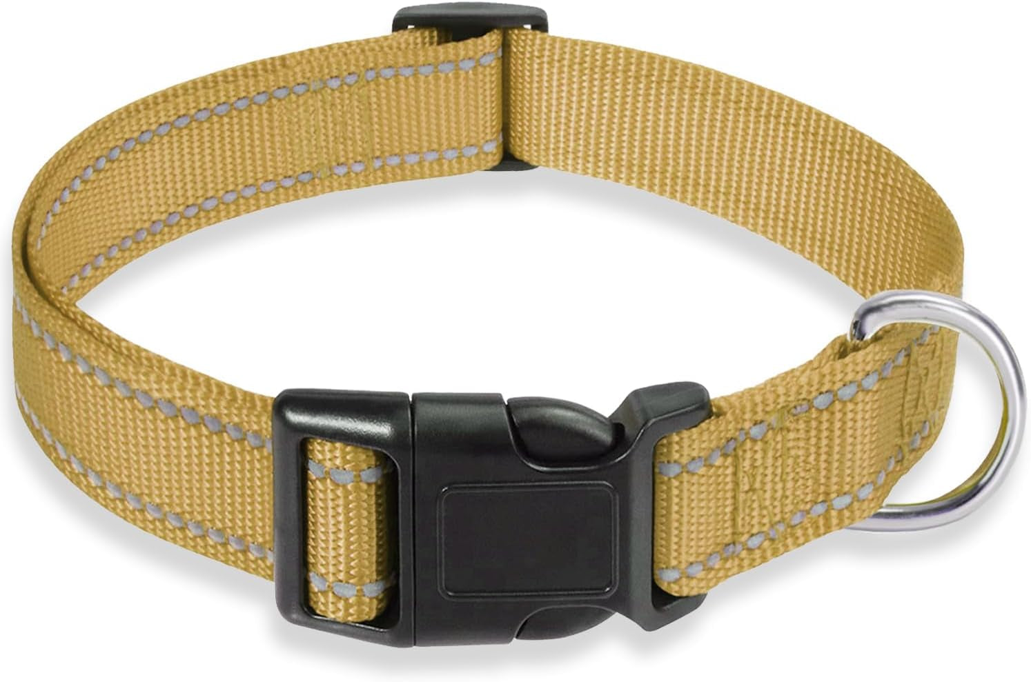 Reflective Dog Collar with Buckle Adjustable Safety Nylon Collars for Small Medium Large Dogs, Blue XL