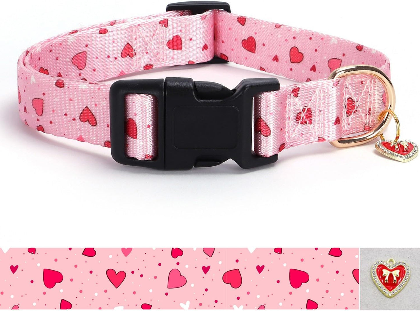 Reflective Dog Collar with Buckle Adjustable Safety Nylon Collars for Small Medium Large Dogs, Blue XL